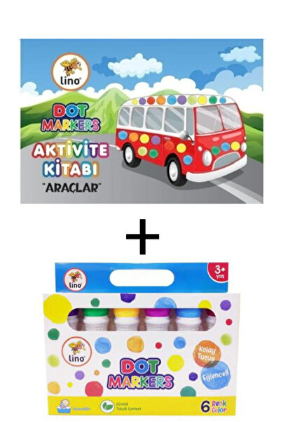 The Monarch Co Lino Dot Markers 6'lı Nokta Boyama Seti ve Araçlar Aktivite Ki...