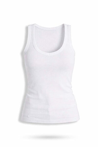 5in1Canpolat White V-Neck Basic Undershirt 16987