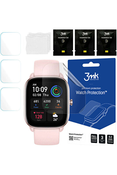 3MK 3x Folie de protecție pentru Xiaomi Amazfit GTS 4 46mm ARC Protector de e...