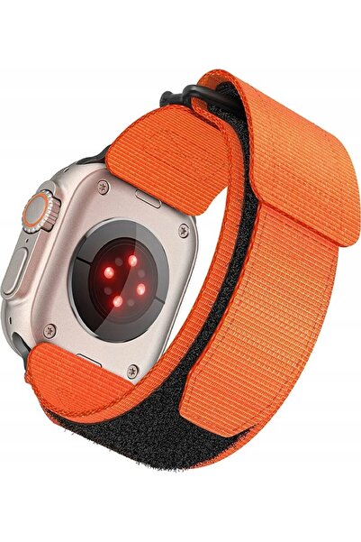 Forcell Curea din nailon F-DESIGN FA05 pentru APPLE Watch 38/40/41 mm portocalie