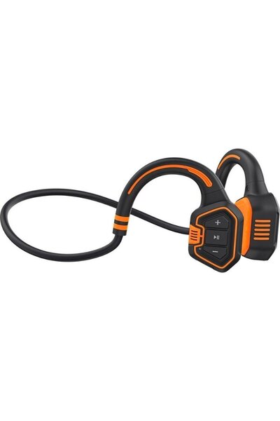 EVOLVEO Căști wireless BoneSwim MP3 16GB, pe obraz, portocalii
