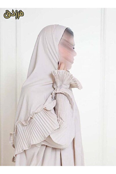 Hita Carpets فستان صلاة نسائي من Frzdq (مطوي) بلون كريمي