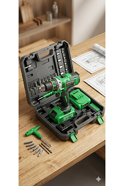 KIMMERPLUS Kimmer Plus 12v 1.5 Ah Metal Şanzıman Çift Akülü Şarjlı 24 Parça A...