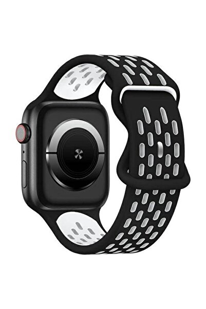 Beline Curea Apple Watch Sport din silicon nouă 38/40/41mm negru/alb cutie