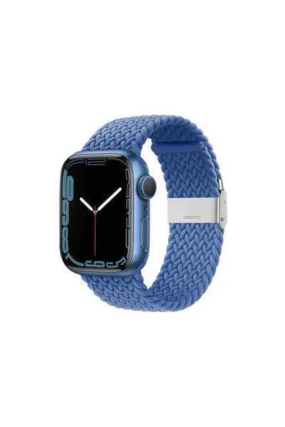 Crong Curea tip val - Curea împletită pentru Apple Watch 42/44/45/49 mm (Alba...