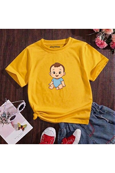 playwear Παιδικό μπλουζάκι με στάμπα, 100% βαμβακερό, με λαιμόκοψη ποδηλάτου,...