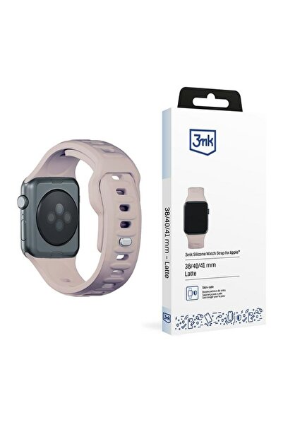 3MK Curea de ceas din silicon Apple Watch 4/5/6/7/SE/8/9 40/41mm latte