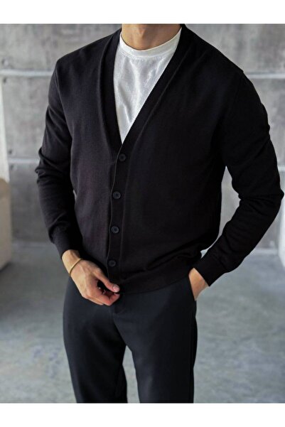 perasttesktil Ανδρική ζακέτα πλεκτή με κουμπιά στο μπροστινό μέρος