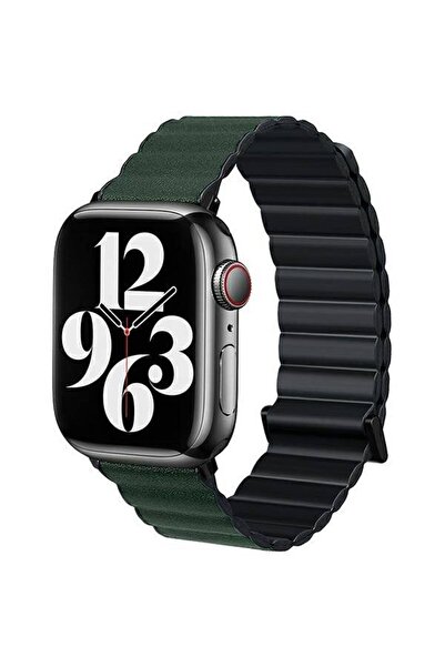 Beline Curea Apple Watch Magnetic Pro 42/44/45/49mm negru/verde cutie