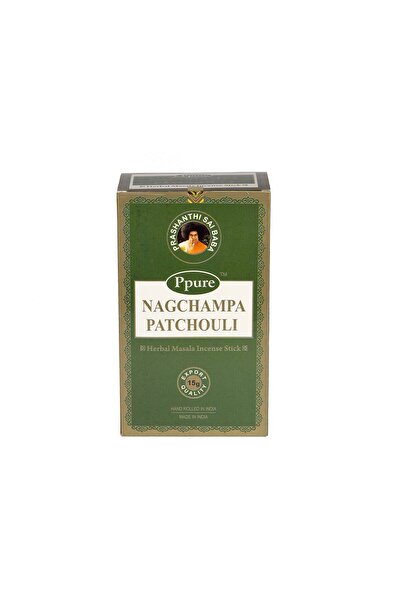 Ppure Αρωματικά στικς NAGCHAMPA, σετ 12 τεμαχίων, άρωμα Πράσινο (Πατσούλι)