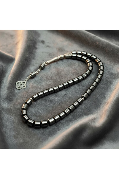 GLSVM Hematit Doğal Taş Tesbih - Özel Kutulu - 6mm 33lük