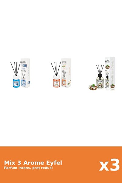 Eyfel Set 3 Mix Eyfel: 1x Acacia, 1x Cool Water, 1x Nuca De Cocos