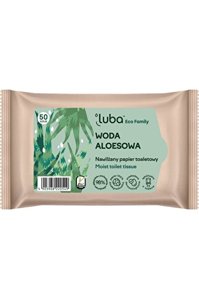 Luba Luba_ Family șervețele umede de toaletă cu apă de aloe 50 bucăți.