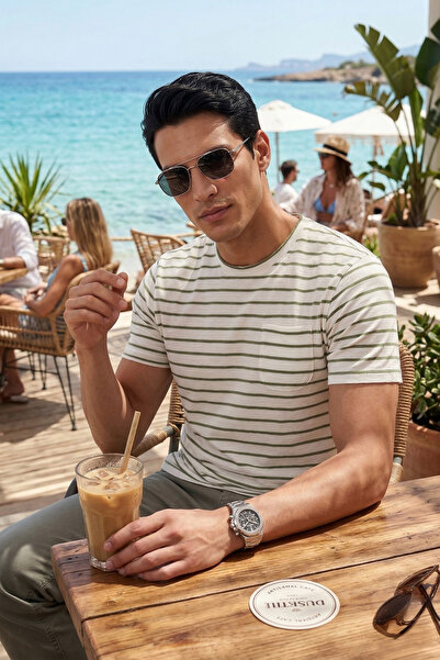 Buratti Βαμβακερό ριγέ μπλουζάκι με λεπτομέρεια τσέπης και λαιμόκοψη ποδηλάτο...