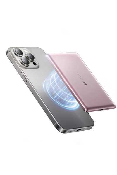 TORRAS Ultra Thin MiniMag MagSafe PowerBank 5000mAh Pink