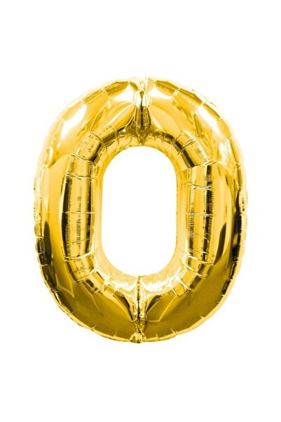 SORA GROUP ®   0 Number Foil Balloon Gold Color 40 Inches