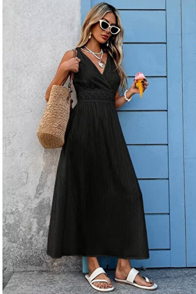 Modayakamoz Νέα συλλογή Γυναικείο Φόρεμα με Διπλό Γιακά, Δαντέλα στη Μέση και...