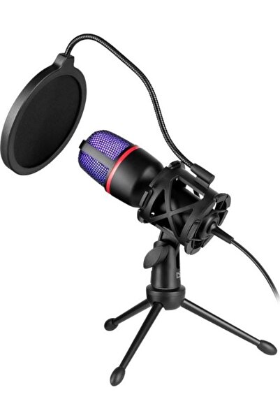 Defender FORTE GMC 300 Microfon cu fir cu iluminare RGB USB și trepied pentru...