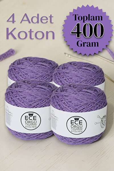 Ece Örgü Tasarım Atölyesi Μωβ μπεγκονβίλια, στριφτό νήμα πλεξίματος από 100% ...