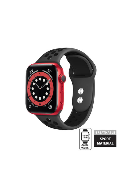 Crong Duo Sport - Curea pentru Apple Watch 42/44/45/49 mm (gri/negru)