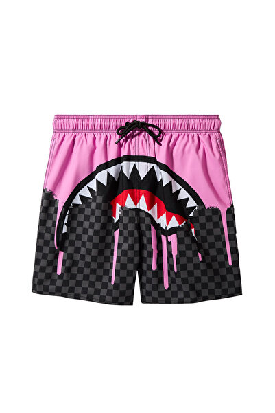 Sprayground Μαγιό σορτς με σχέδιο ροζ μελανιών που στάζουν, XXL