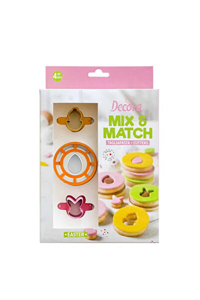DECORA Σετ κουπάτ για μπισκότα Πάσκουα, Συνδυάσιμα με 3 Κεντρικά Σχέδια, ø30 ...