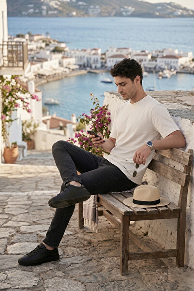 Buratti Βαμβακερό T-shirt με κοντό μανίκι και λαιμόκοψη ποδηλάτου Ανδρικό T-s...