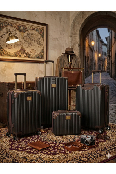 Generic Classic Luggage Sets Luxury Travel Bags - 4 Piece Retro Design with D...