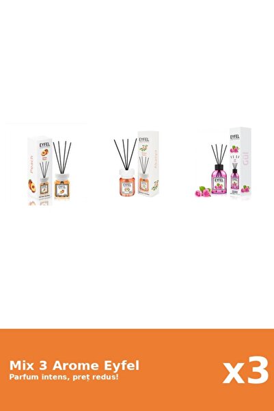 Eyfel Set 3 Mix Eyfel: 1x Acacia, 1x Piersica, 1x Trandafir