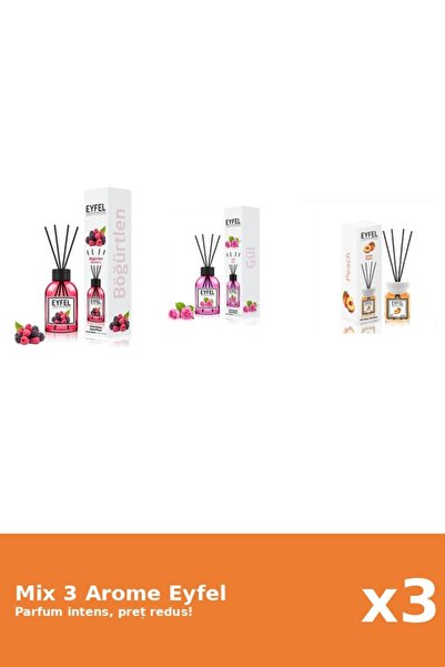 Eyfel Set 3 Mix Eyfel: 1x Fructe De Padure, 1x Piersica, 1x Trandafir