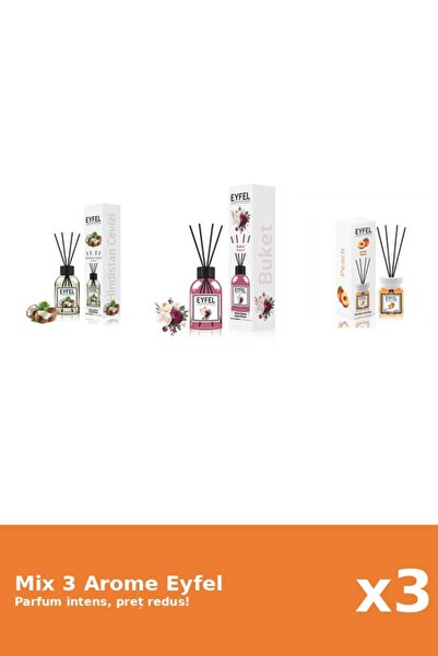 Eyfel Set 3 Mix Eyfel: 1x Bouquet, 1x Nuca De Cocos, 1x Piersica
