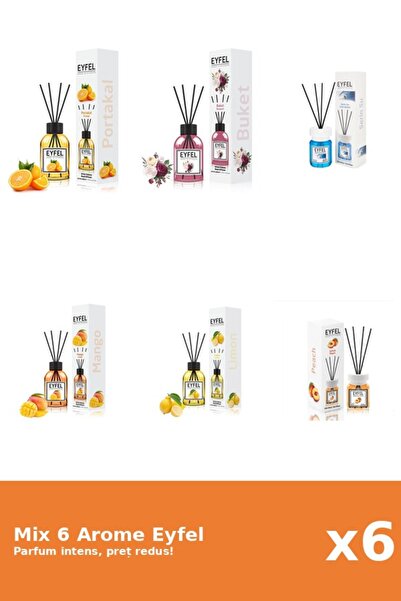 Eyfel Set 6 Mix Eyfel: 1x Bouquet, 1x Cool Water, 1x Lamaie, 1x Mango, 1x Pie...
