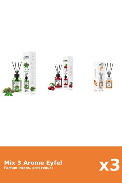 Eyfel Set 3 Mix Eyfel: 1x Cirese, 1x Piersica, 1x Pin Si Menta