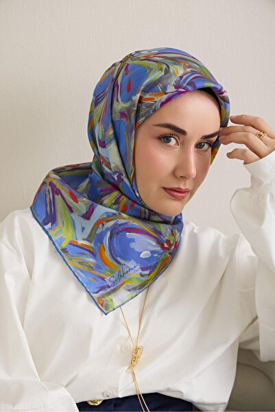 Silk Home Tivil Saf İpek 11501 - 01 Leylak Çiçek Desen