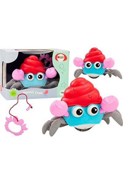 LeanToys Crab târâtor interactiv, colorat, cu mecanism de ceasornic