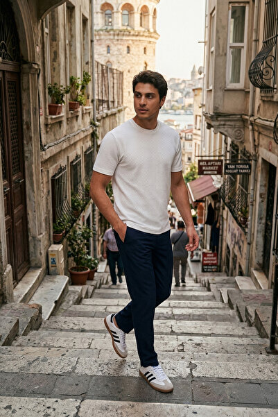 Buratti Βαμβακερό T-shirt με κοντό μανίκι και λαιμόκοψη ποδηλάτου Ανδρικό T-s...