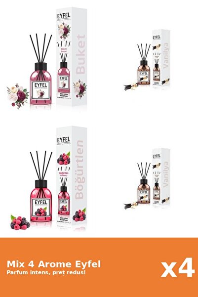 Eyfel Set 4 Mix Eiffel: 1x Buchet, 1x Fructe de Pădure, 2x Vanilie