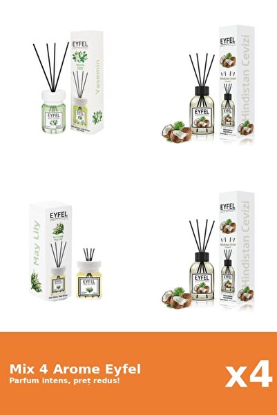 Eyfel Set 4 Mix Eyfel: 1x Iasomie, 1x Lacramioare, 2x Nuca De Cocos