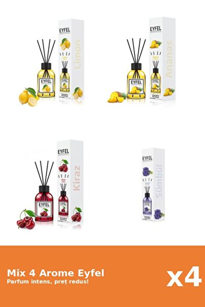 Eyfel Set 4 Mix Eyfel: 1x Ananas, 1x Cirese, 1x Lamaie, 1x Zambile