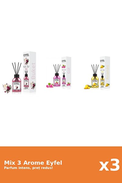 Eyfel Set 3 Mix Eyfel: 1x Ananas, 1x Bouquet, 1x Trandafir