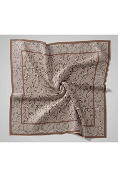 Silk Home وشاح حرير تويل باروكي بلون وردي باهت 90x90