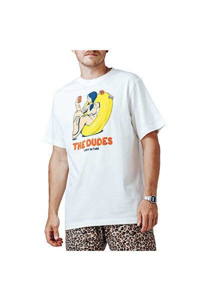 The Dudes Κλασικό μπλουζάκι σε σχήμα σωλήνα, χρώματος εκρού, μέγεθος XXL