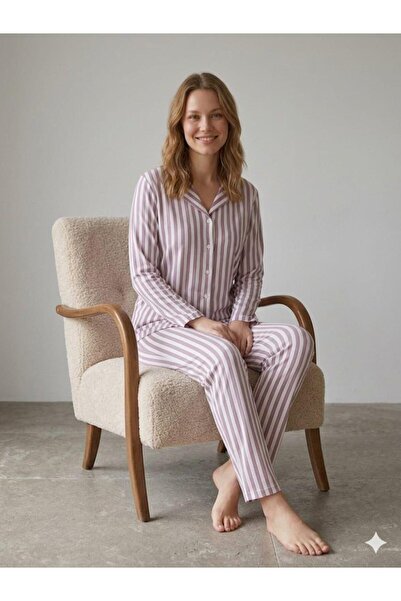 sleeproom ΚΑΛΟΚΑΙΡΙΝΟ ΓΥΝΑΙΚΕΙΟ ΣΕΤ ΠΙΤΖΑΜΑΣ ΜΕ ΚΟΥΜΠΙΑ ΑΠΟ ΧΤΕΝΙΣΜΕΝΟ ΒΑΜΒΑΚ...