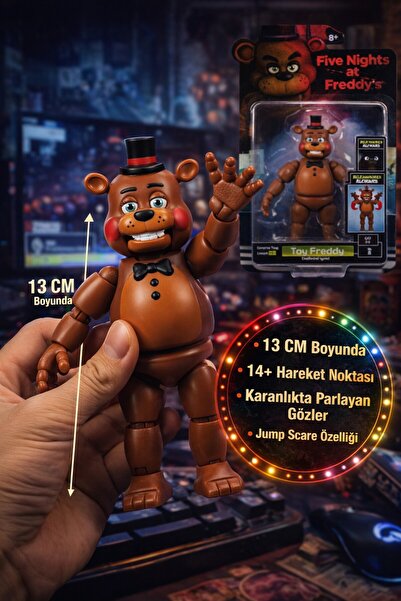 TOYFEST Five Nights at Freddy's Toy Freddy Figür 13 cm Glow Işıklı Gözlü Hare...