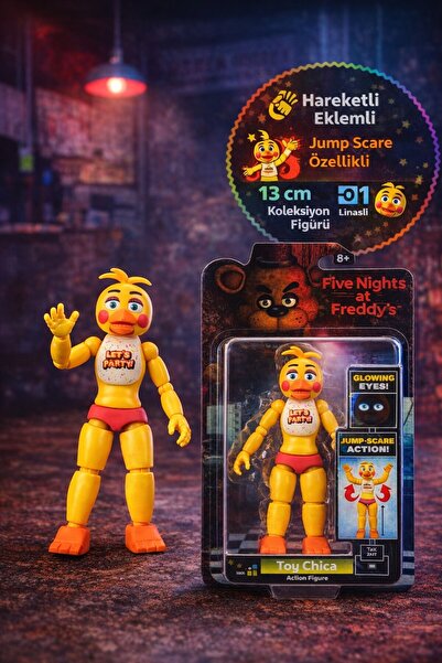 TOYFEST تمثال توي تشايكا من Five Nights at Freddy's بطول 13 سم مع عيون مضيئة ...