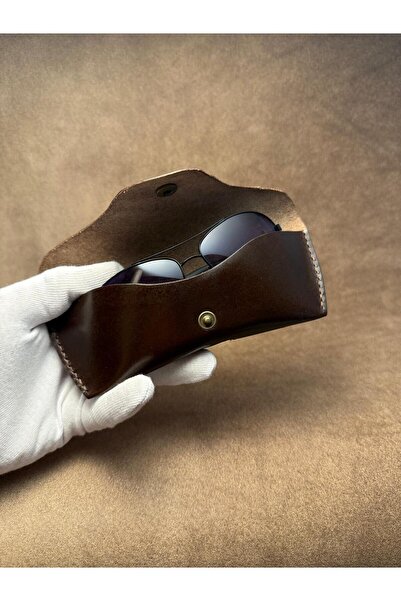 HATKA Leather Craft El Yapımı Hakiki Deri Gözlük Kılıfı