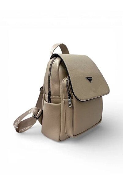 ALTUNORDU AVM Women's Soft Textured, Covered Faux Leather Backpack Vi̇zon