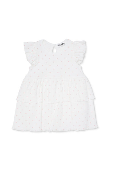 ebebek Hello Baby HelloBaby Kız Bebek Elbise Body Çıtçıtlı Bisiklet Yaka Shor...