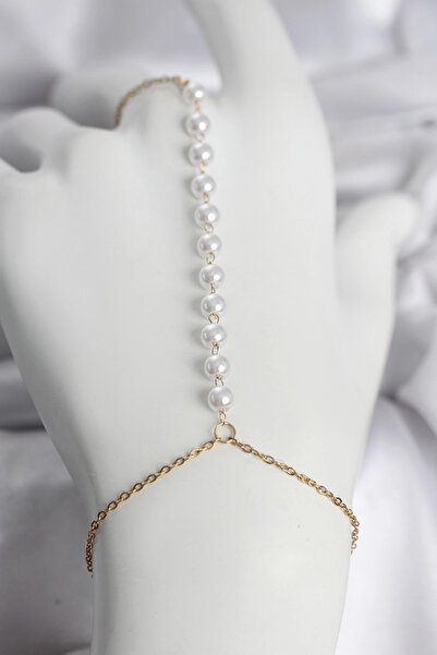 My Reality Fashion 316L Steel Gold Color Row of Pearls Model Women's Shahmeran