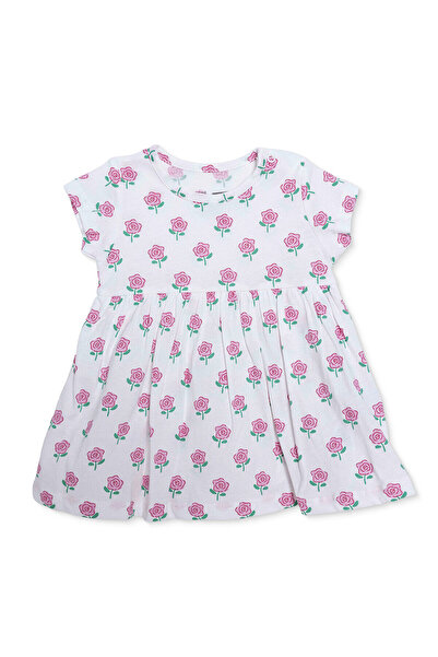 ebebek Hello Baby HelloBaby Kız Bebek Elbise Body Çiçek Baskılı Çıtçıtlı Bisi...